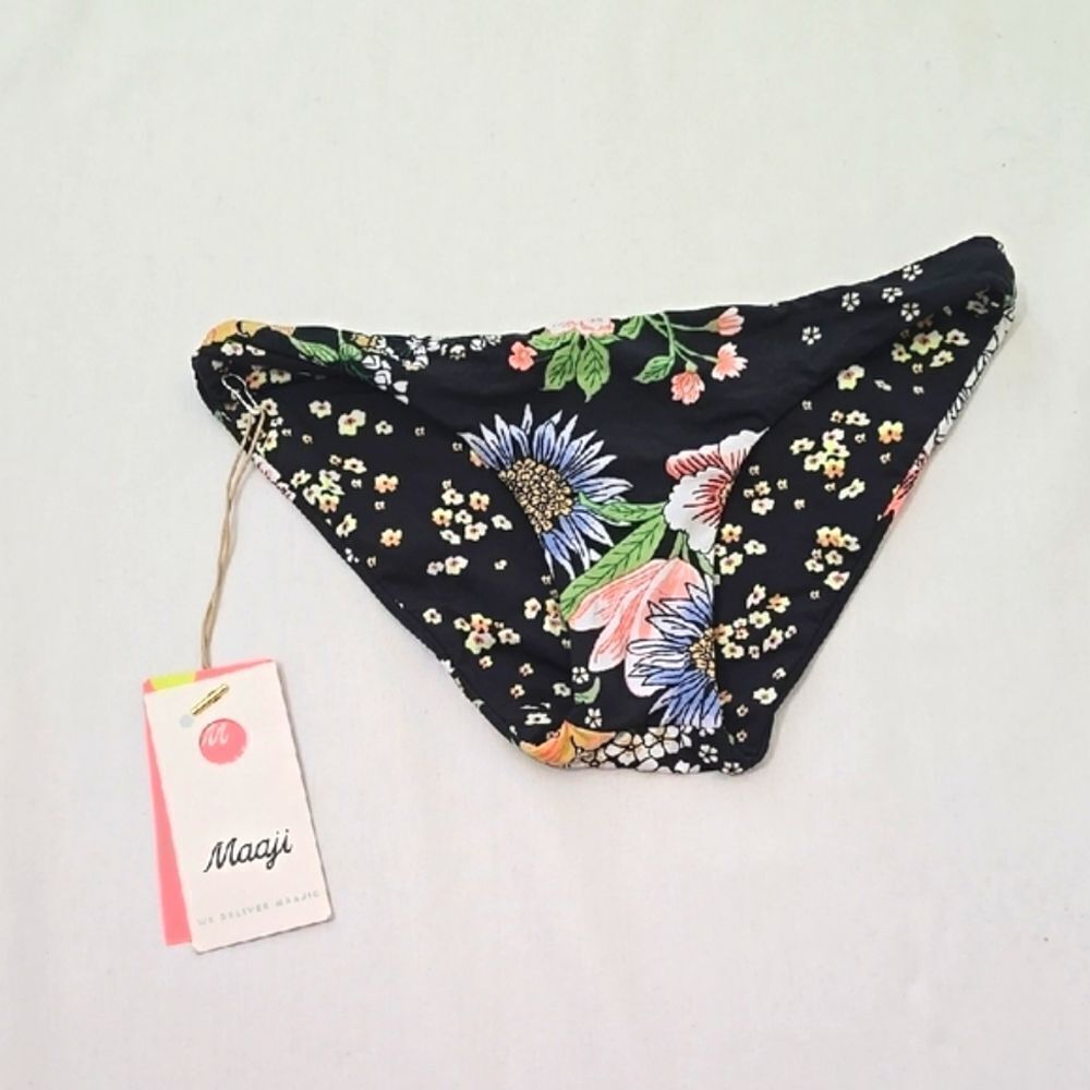 Maaji Green and Black One‎ Piece Swimsuit Floral Pattern